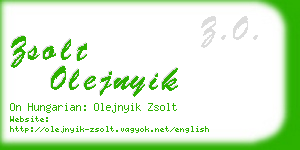 zsolt olejnyik business card